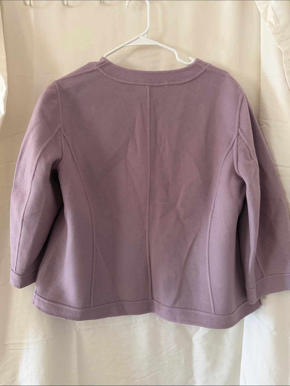Talbots Lavender Ruffle-Front Suit Jacket - Picture 3 of 10